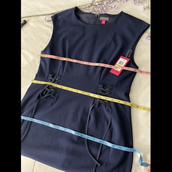 NWT Vince Camuto Side Lace Ponte Dress 14 Sky Blue - Picture 11 of 12